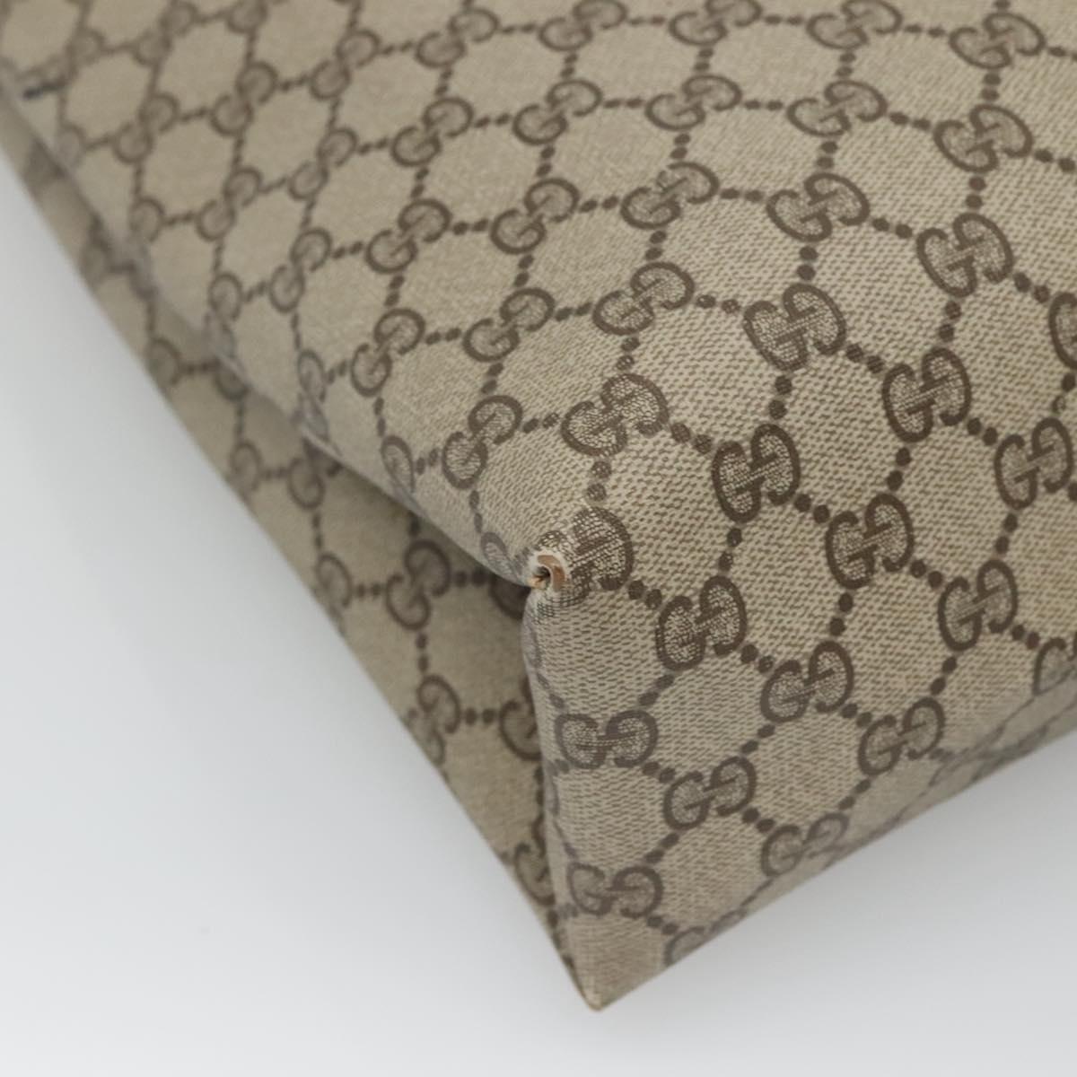 GUCCI GG Supreme Tote Bag PVC Beige Gold 39 02 061 Auth gh588
