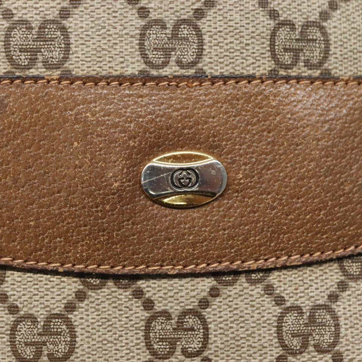 GUCCI GG Supreme Tote Bag PVC Beige Gold 39 02 061 Auth gh588