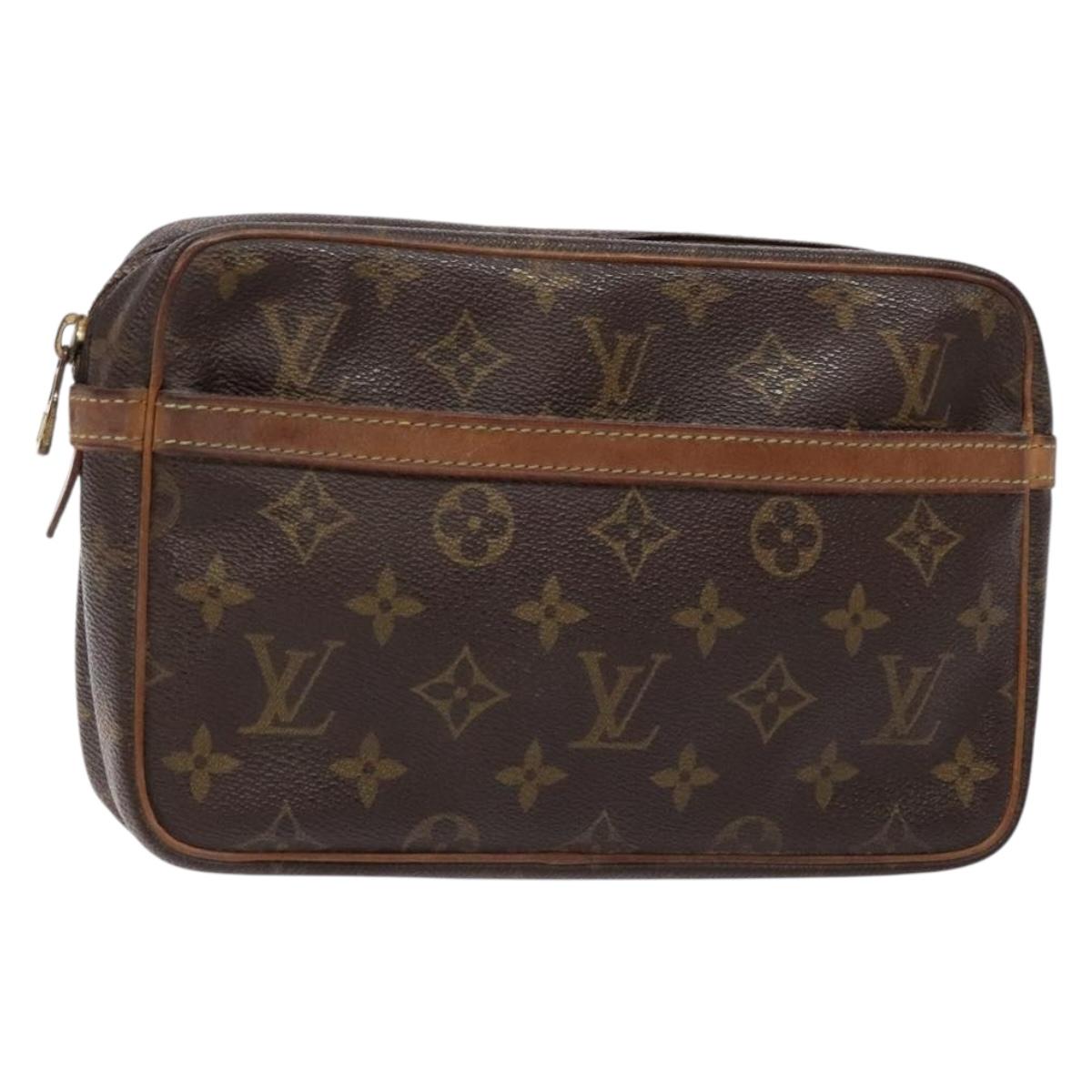 LOUIS VUITTON Monogram Compiegne 23 Clutch Bag M51847 LV Auth gh593