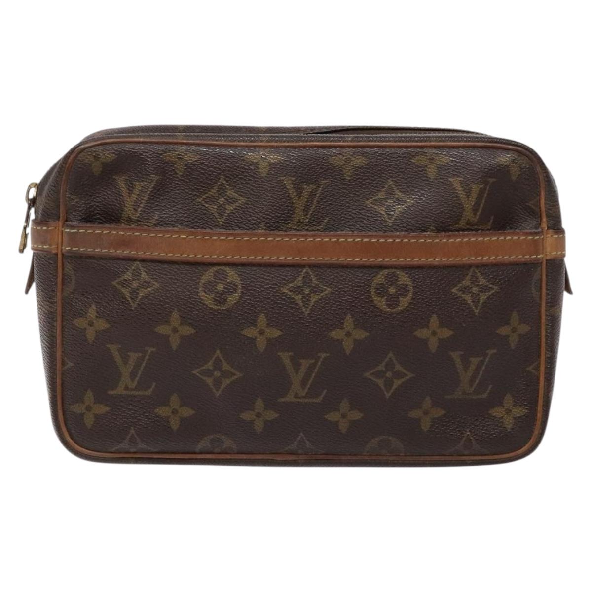 LOUIS VUITTON Monogram Compiegne 23 Clutch Bag M51847 LV Auth gh593