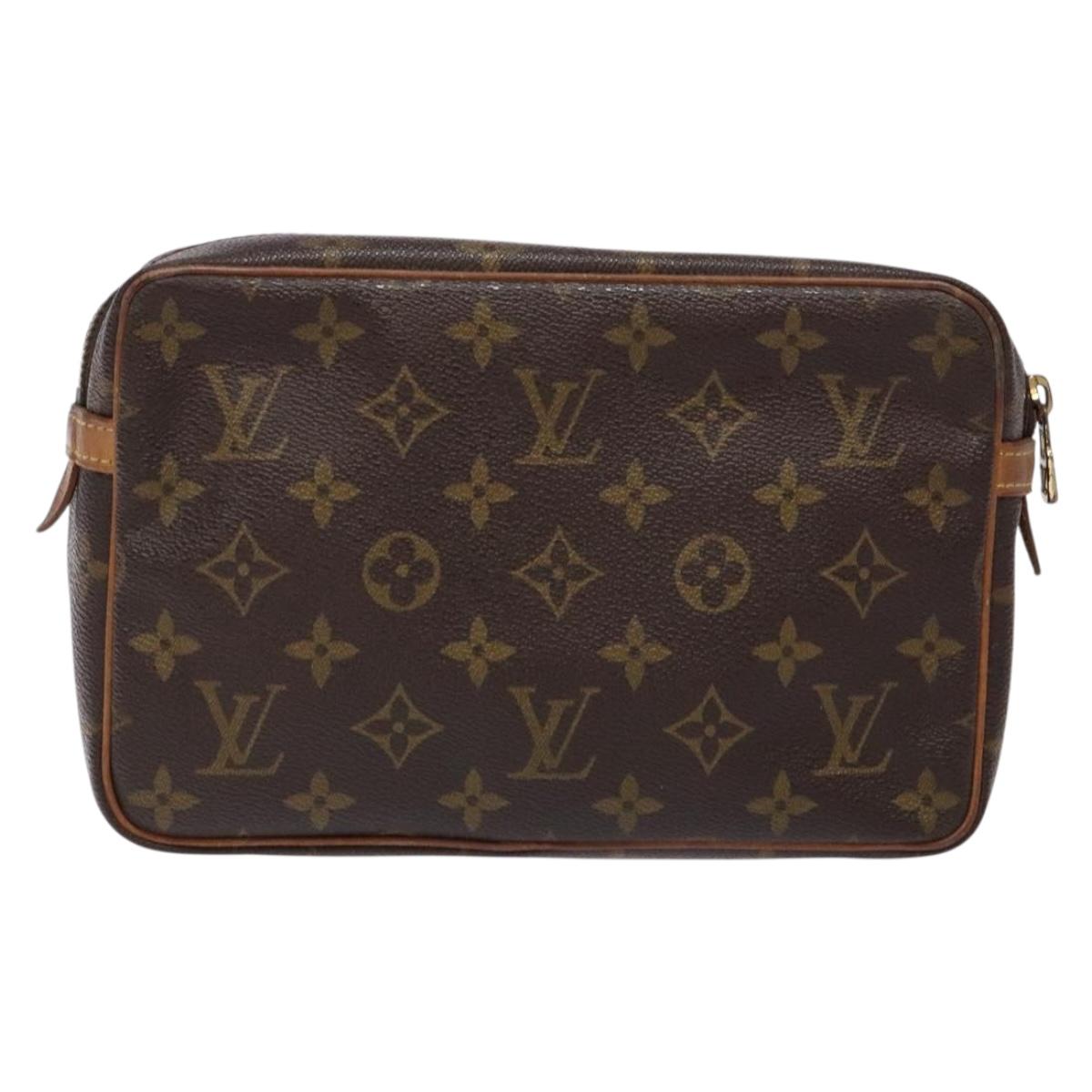 LOUIS VUITTON Monogram Compiegne 23 Clutch Bag M51847 LV Auth gh593
