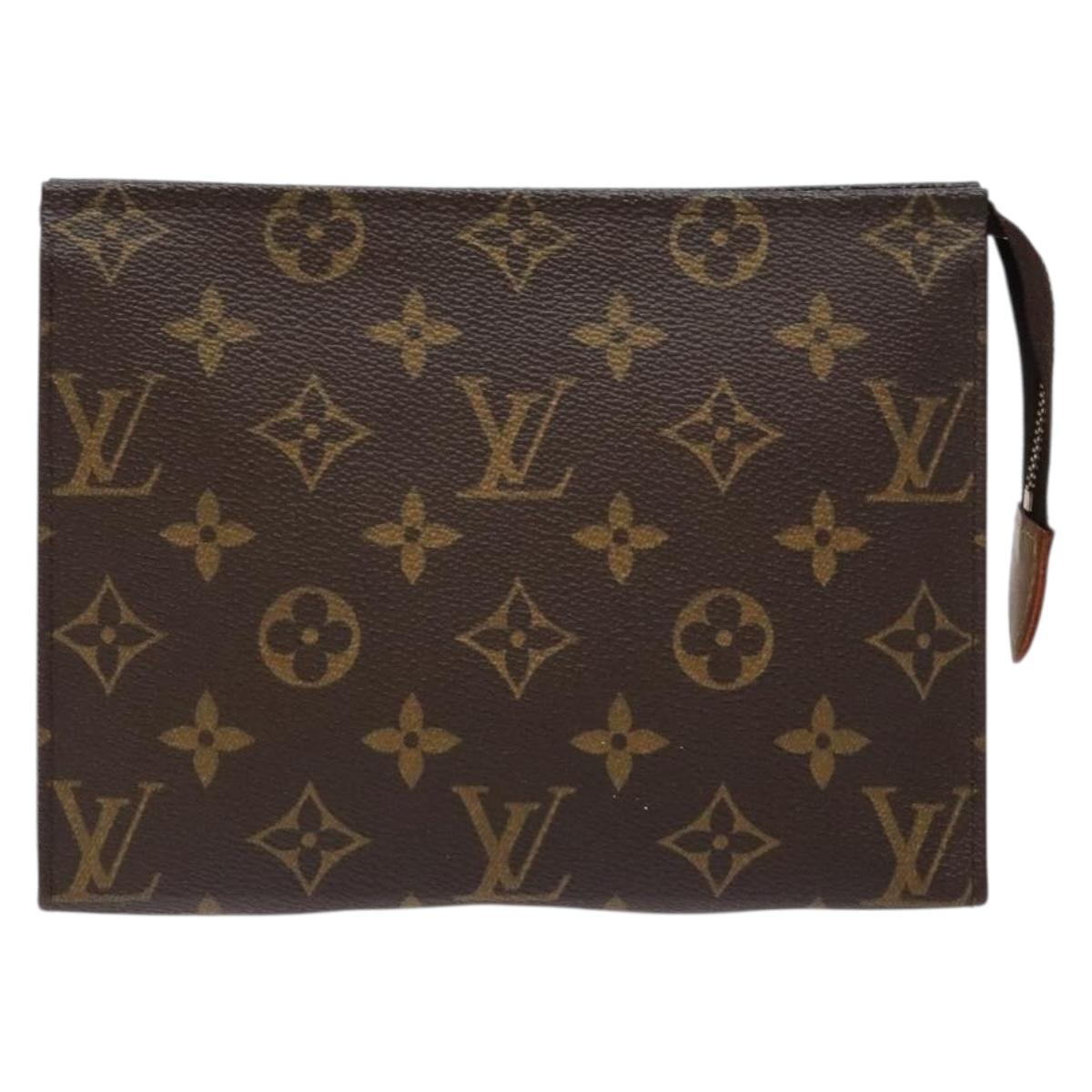 LOUIS VUITTON Monogram Poche Toilette 19 Pouch M47544 LV Auth gh597