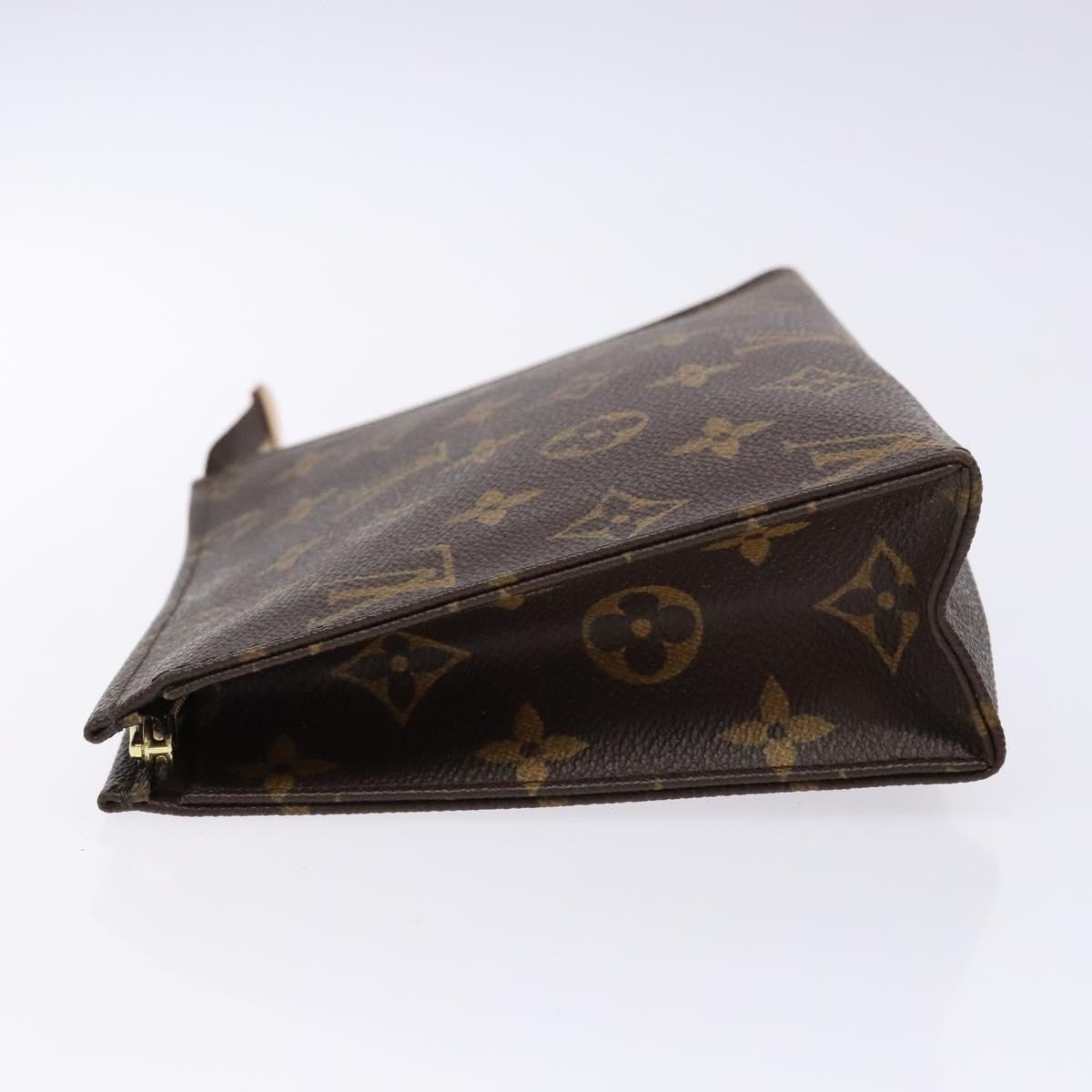 LOUIS VUITTON Monogram Poche Toilette 19 Pouch M47544 LV Auth gh597