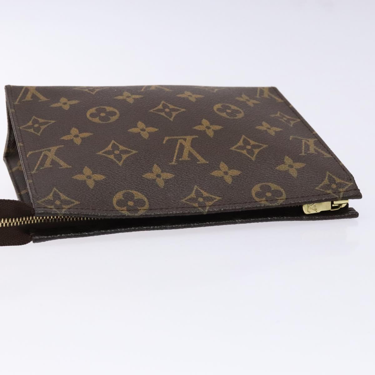 LOUIS VUITTON Monogram Poche Toilette 19 Pouch M47544 LV Auth gh597
