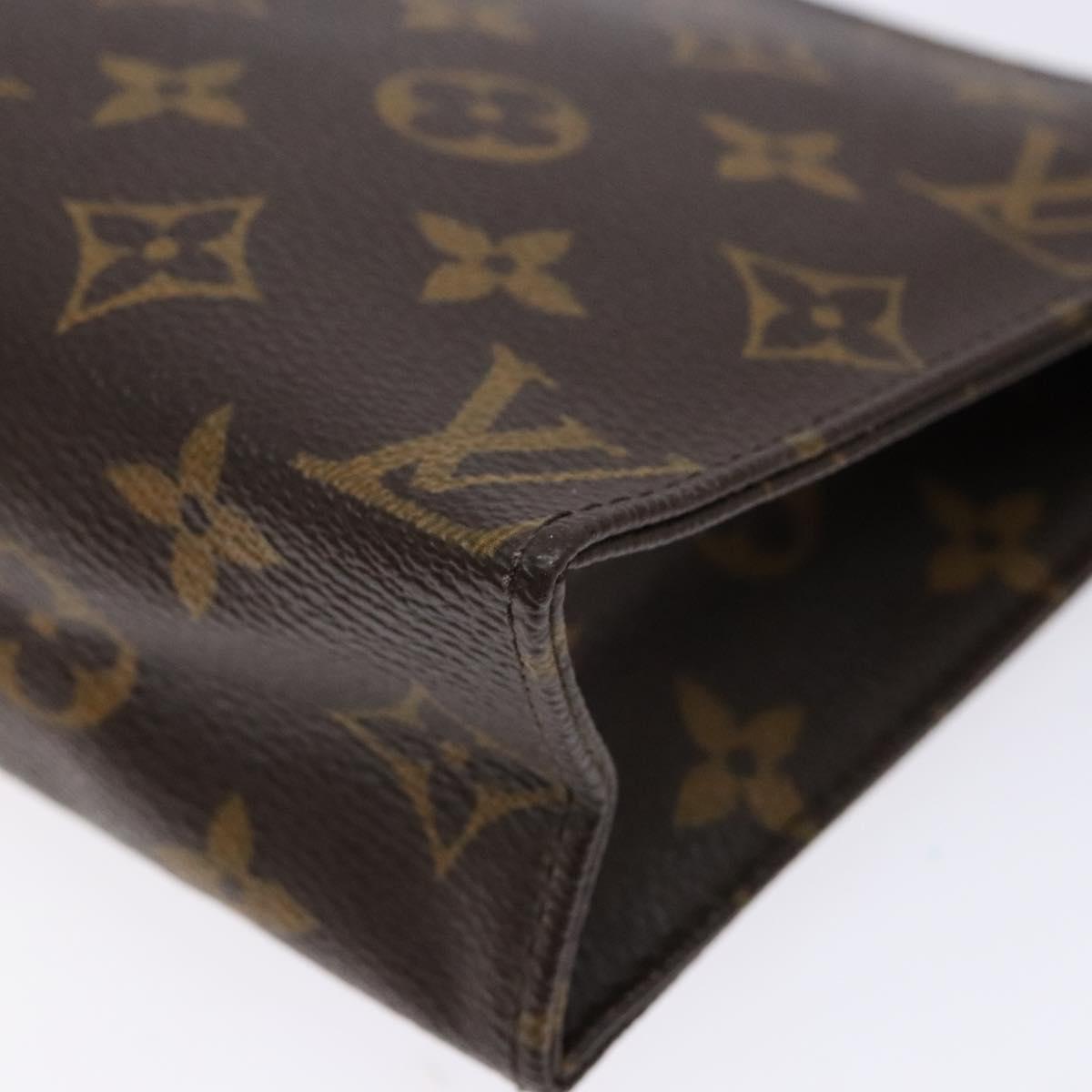 LOUIS VUITTON Monogram Poche Toilette 19 Pouch M47544 LV Auth gh597