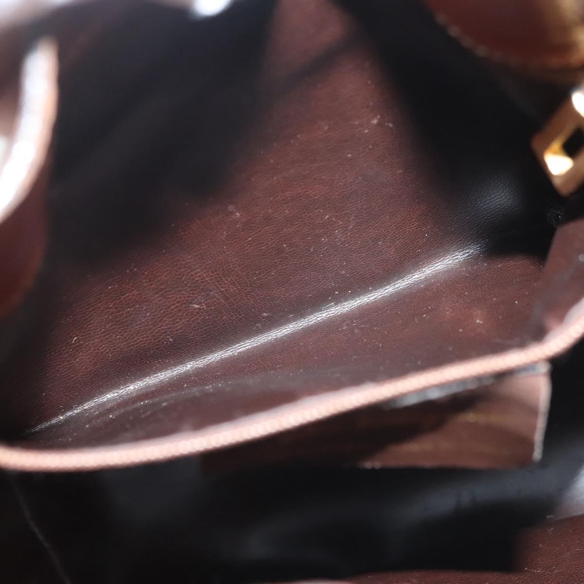 Salvatore Ferragamo Shoulder Bag Leather Brown Auth gh614