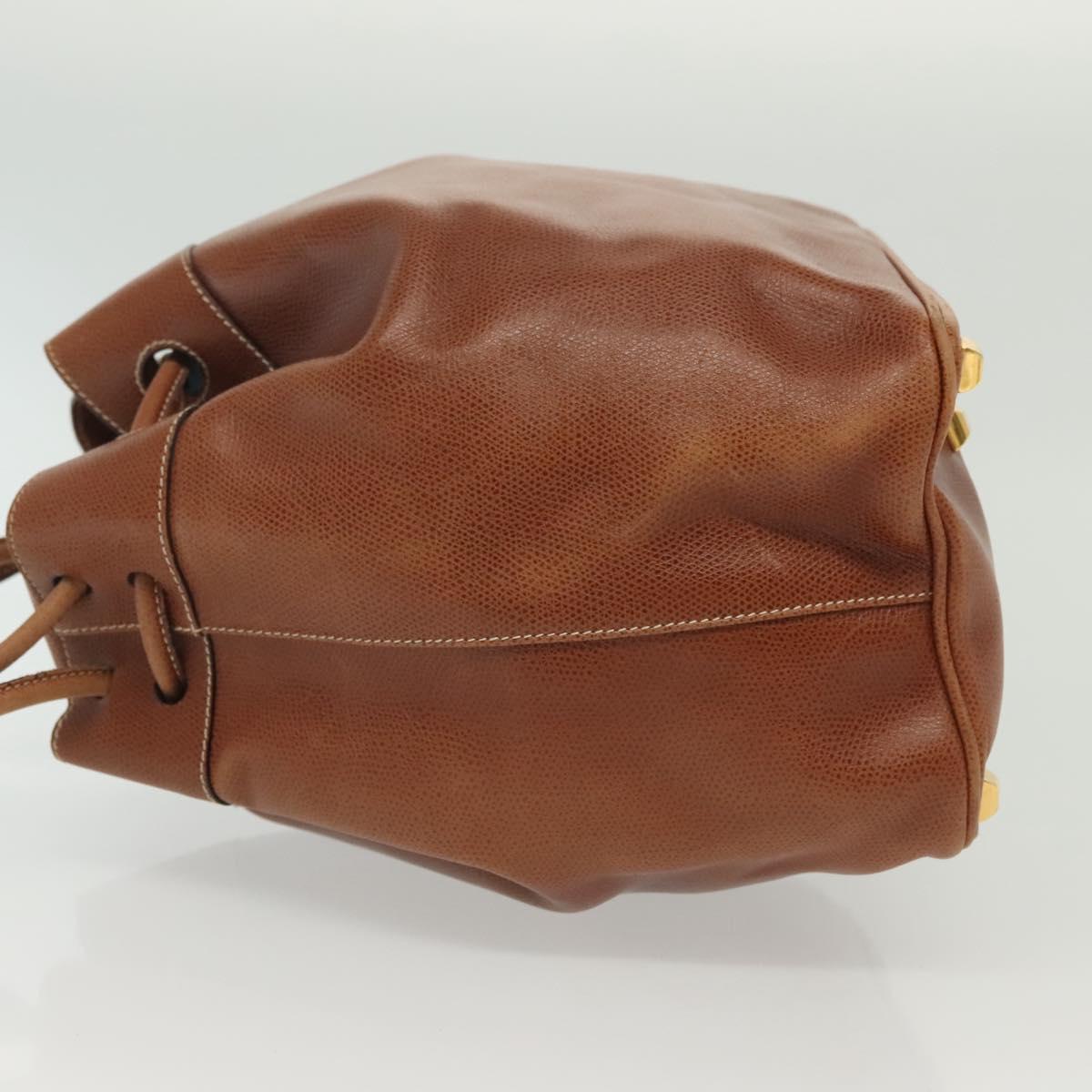 Salvatore Ferragamo Shoulder Bag Leather Brown Auth gh614