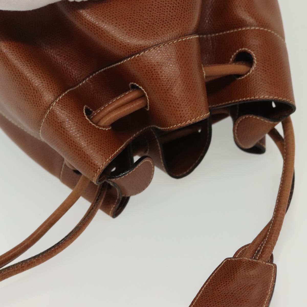 Salvatore Ferragamo Shoulder Bag Leather Brown Auth gh614