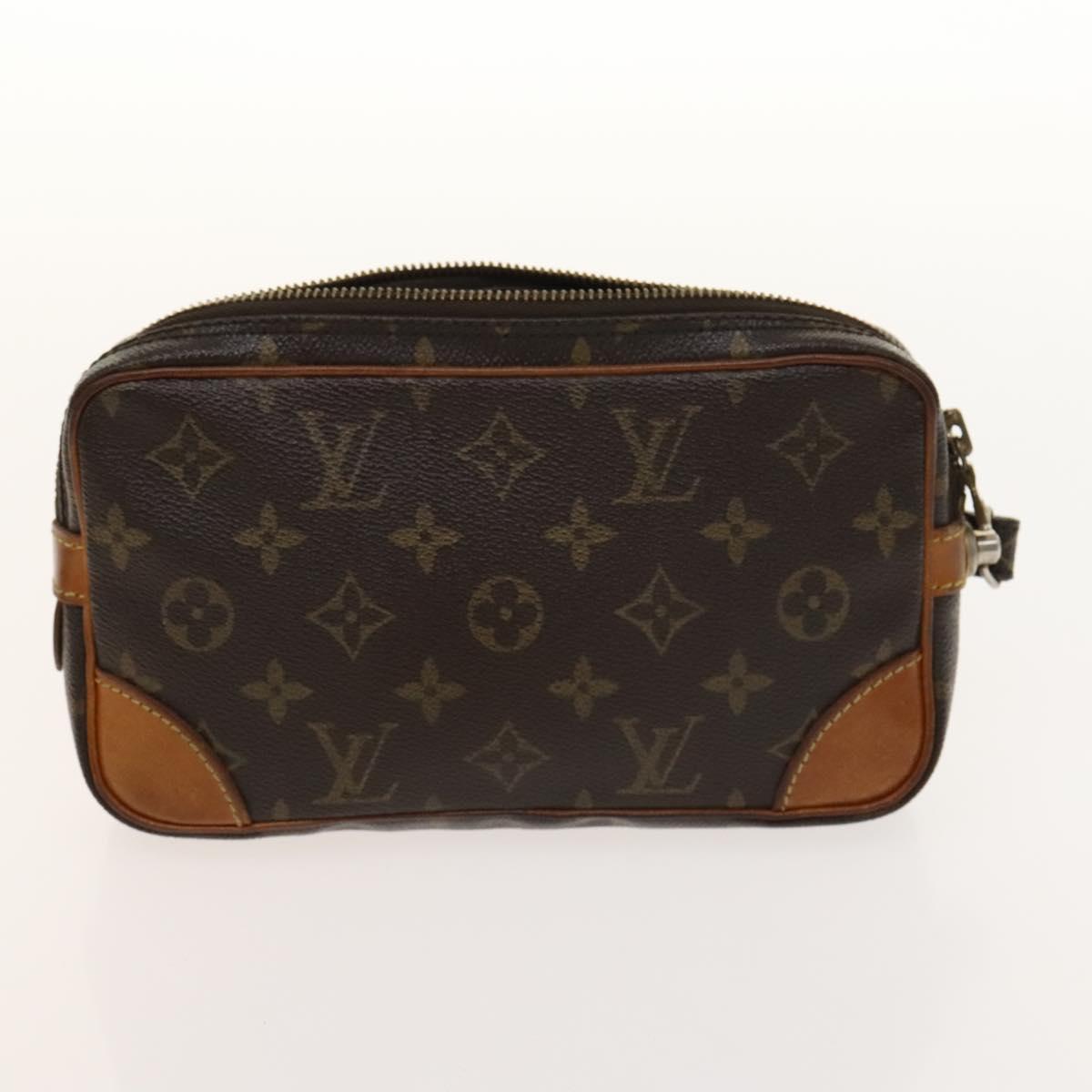 LOUIS VUITTON Monogram Pouch 2Set LV Auth gh679