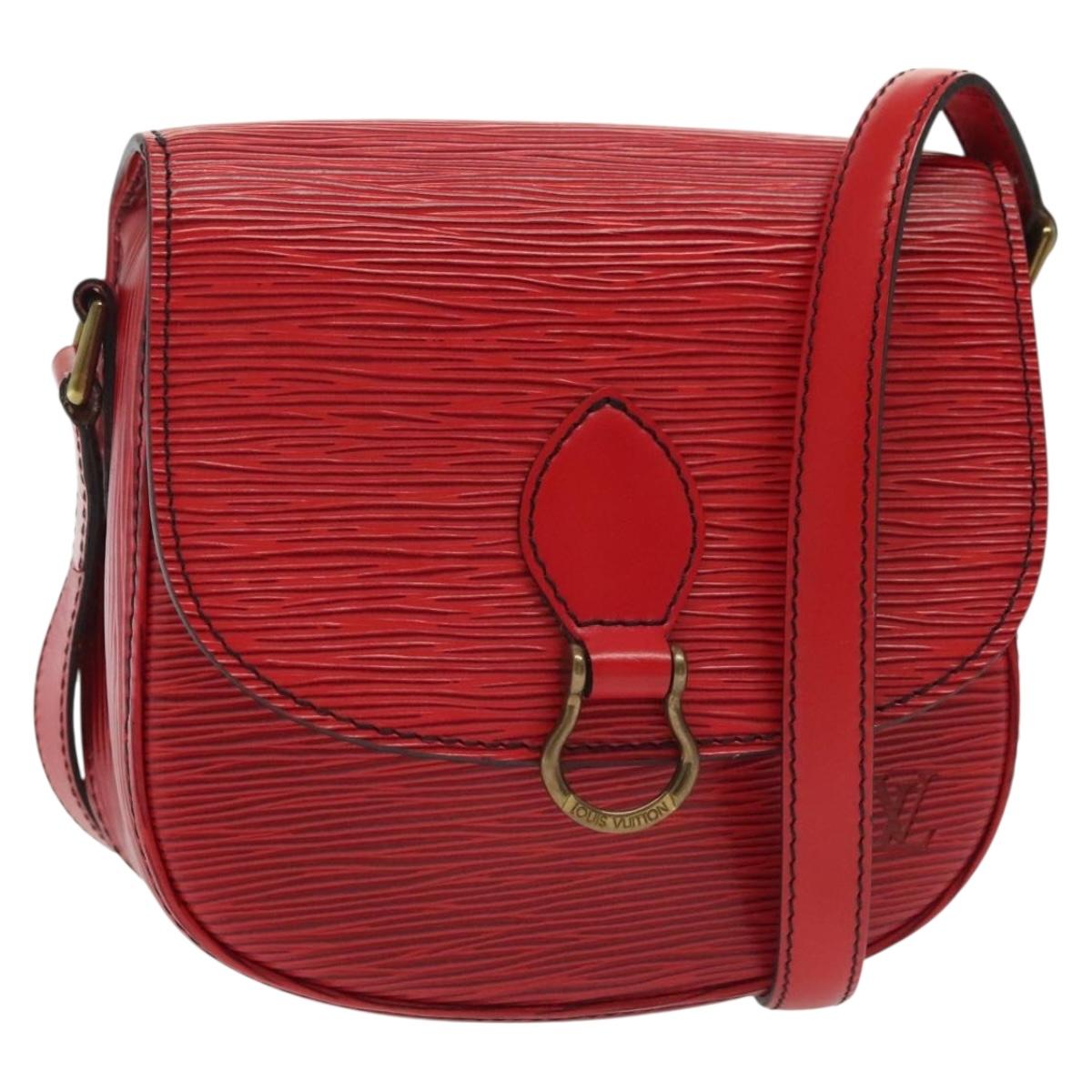 LOUIS VUITTON Epi Saint Cloud PM Shoulder Bag Red M52217 LV Auth gh693