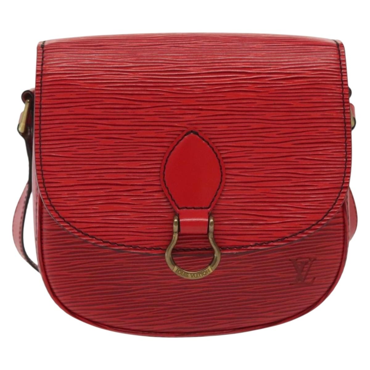 LOUIS VUITTON Epi Saint Cloud PM Shoulder Bag Red M52217 LV Auth gh693