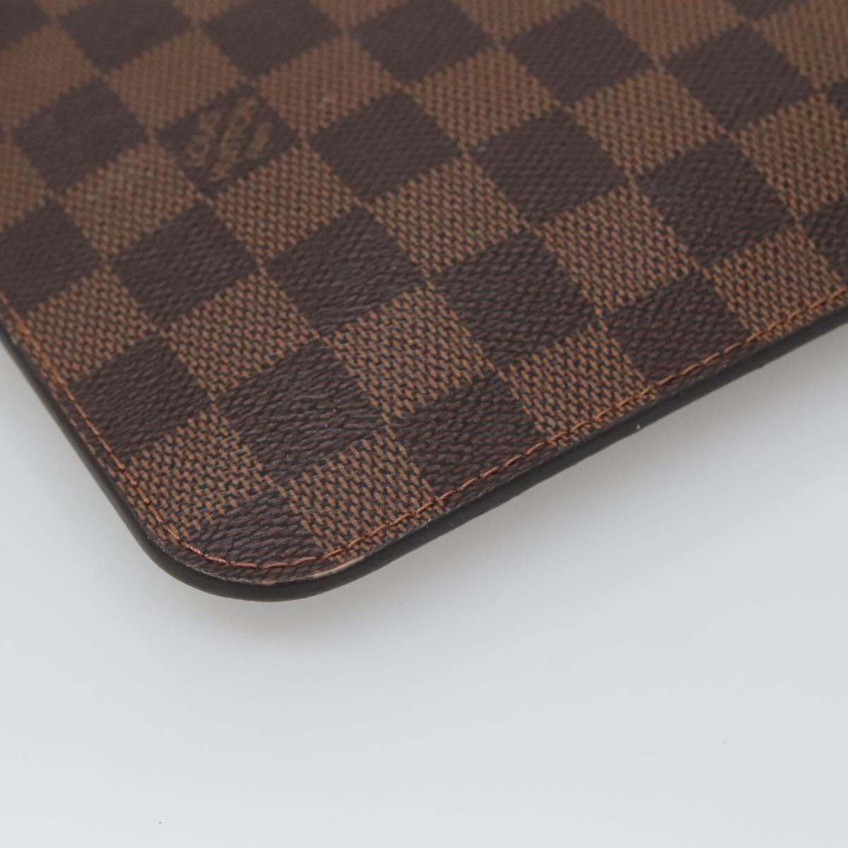 LOUIS VUITTON Damier Ebene Neverfull MM Pouch LV Auth gh698