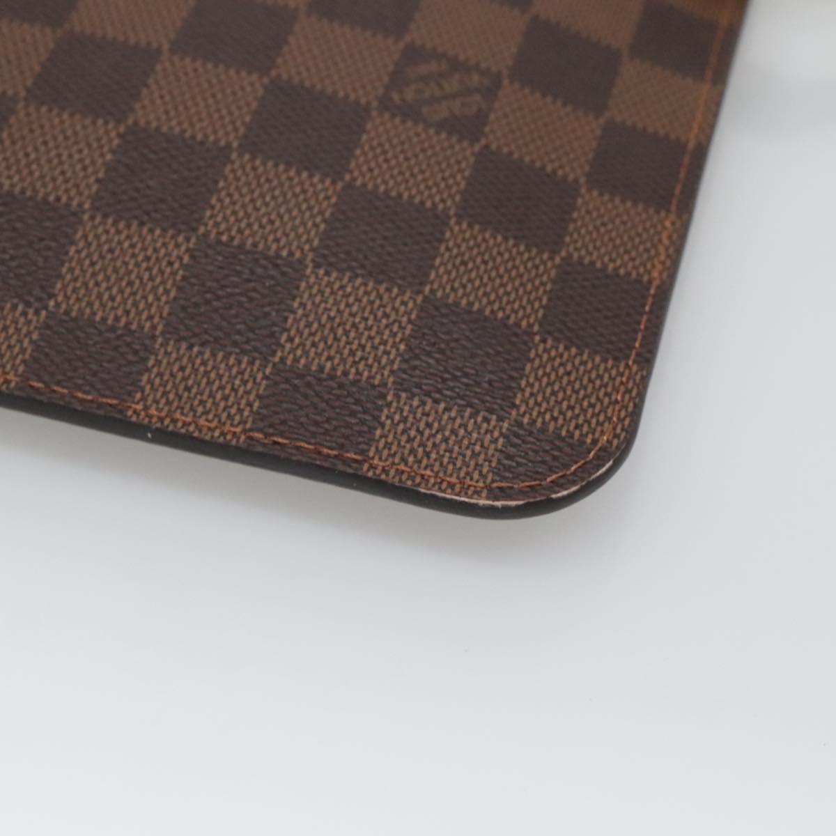 LOUIS VUITTON Damier Ebene Neverfull MM Pouch LV Auth gh698