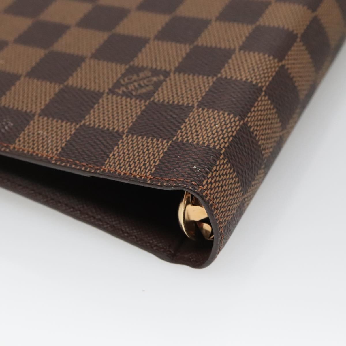 LOUIS VUITTON Damier Ebene Agenda MM Day Planner Cover R20240 LV Auth gh701
