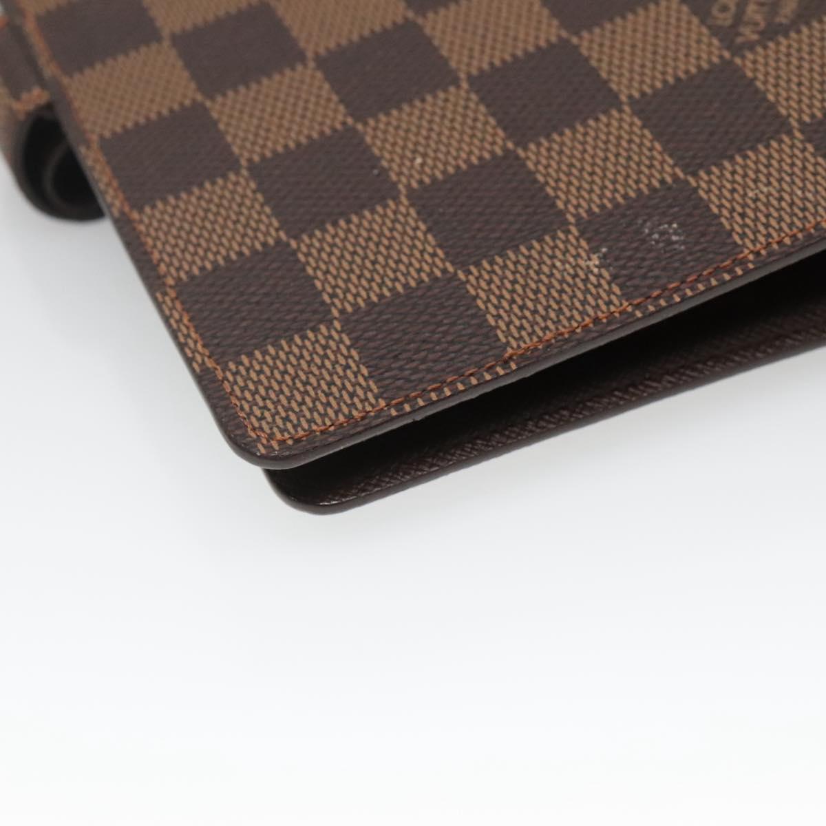 LOUIS VUITTON Damier Ebene Agenda MM Day Planner Cover R20240 LV Auth gh701