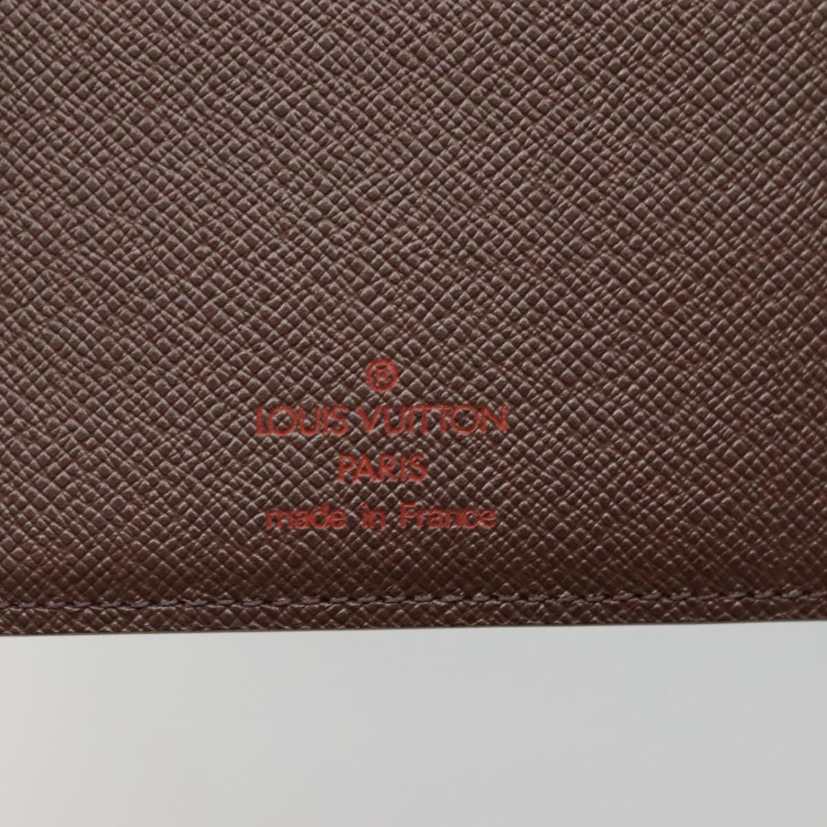 LOUIS VUITTON Damier Ebene Agenda MM Day Planner Cover R20240 LV Auth gh701