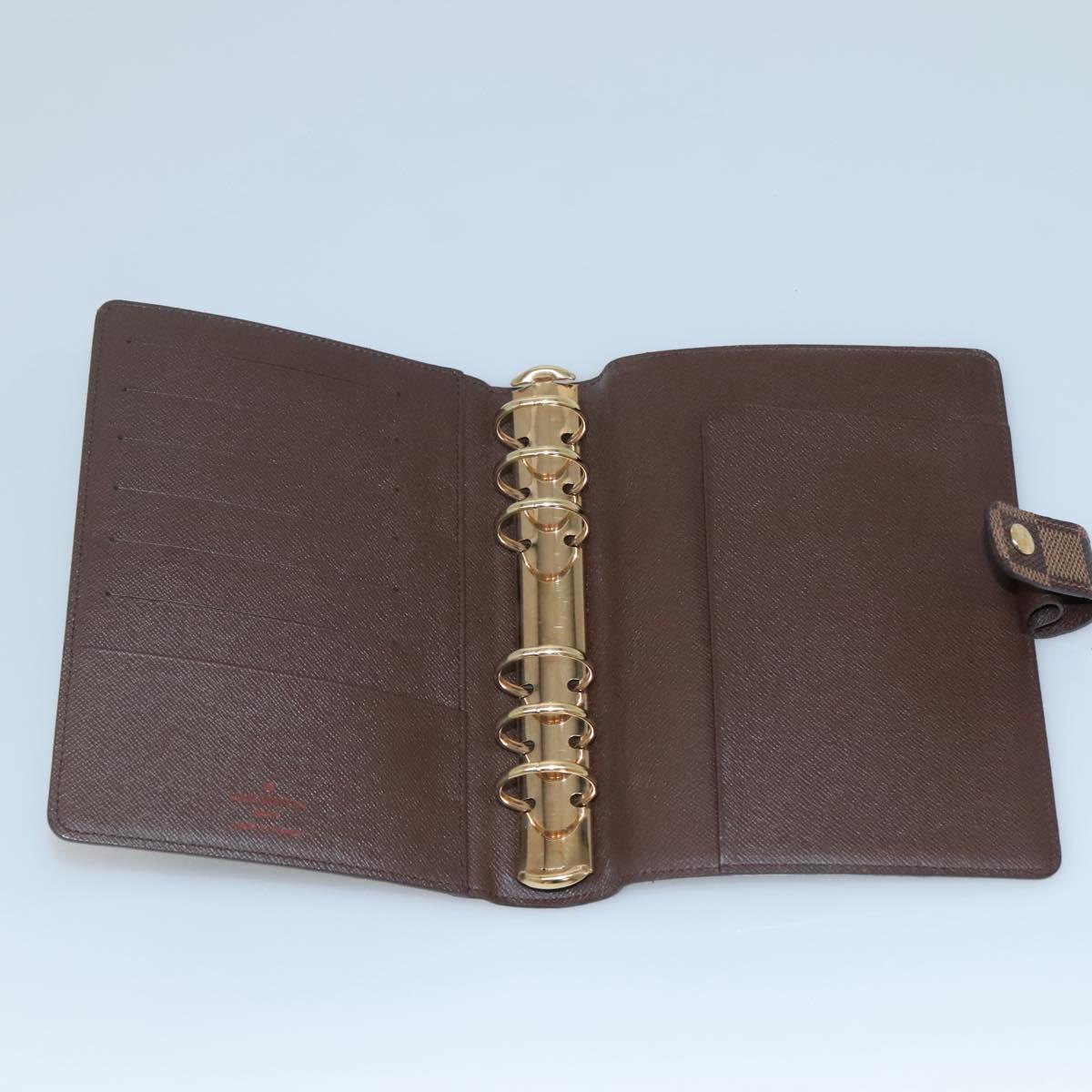 LOUIS VUITTON Damier Ebene Agenda MM Day Planner Cover R20240 LV Auth gh701