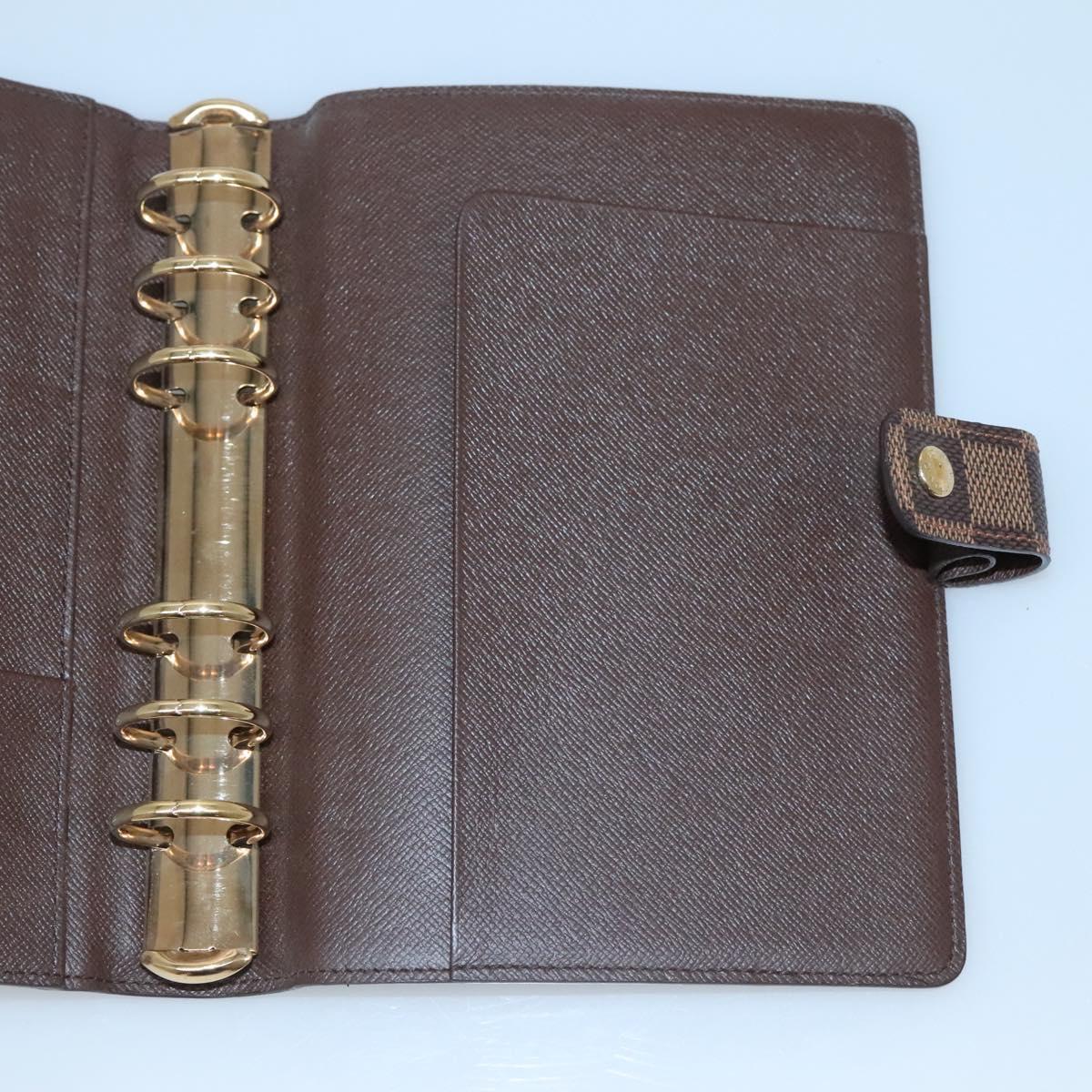 LOUIS VUITTON Damier Ebene Agenda MM Day Planner Cover R20240 LV Auth gh701