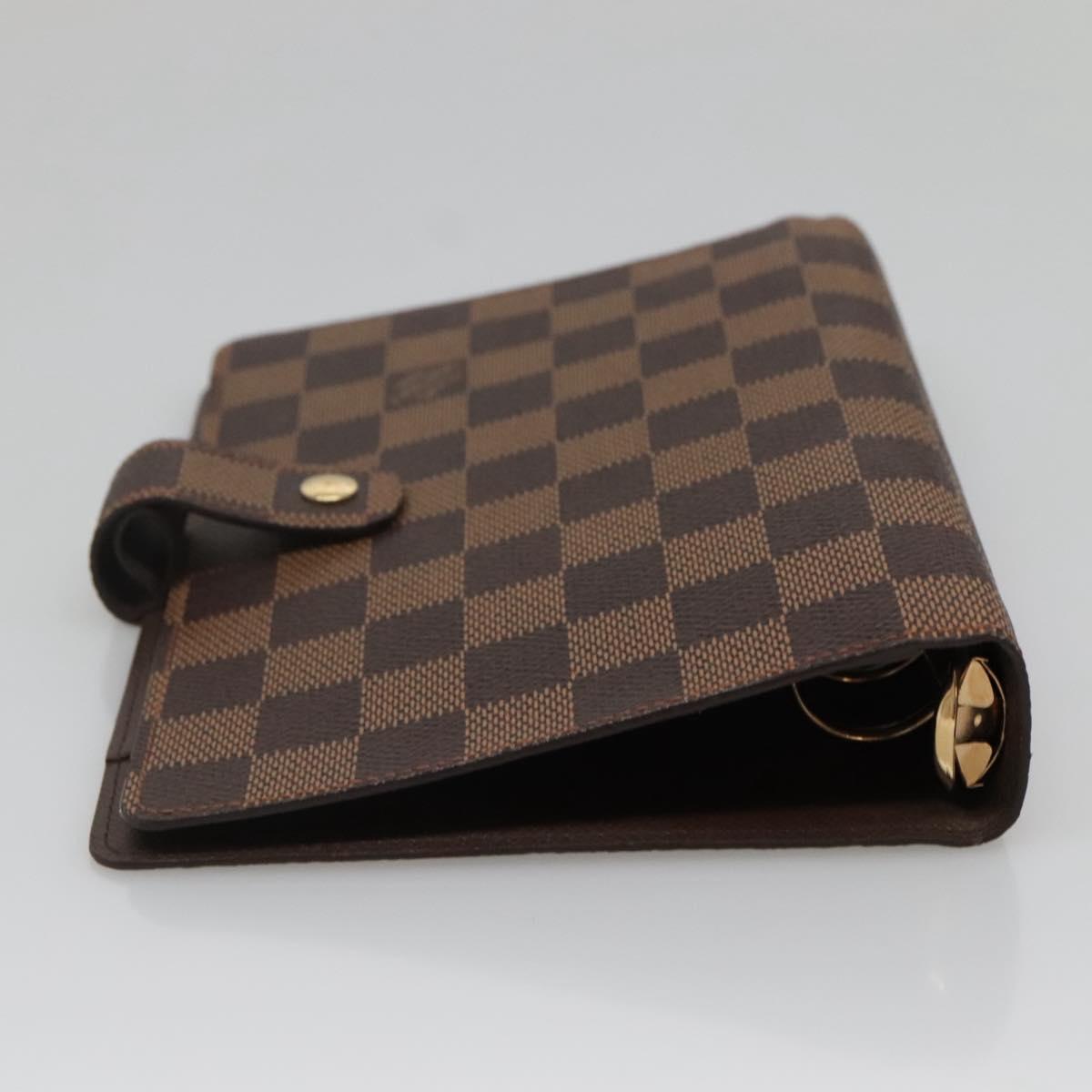LOUIS VUITTON Damier Ebene Agenda MM Day Planner Cover R20240 LV Auth gh701