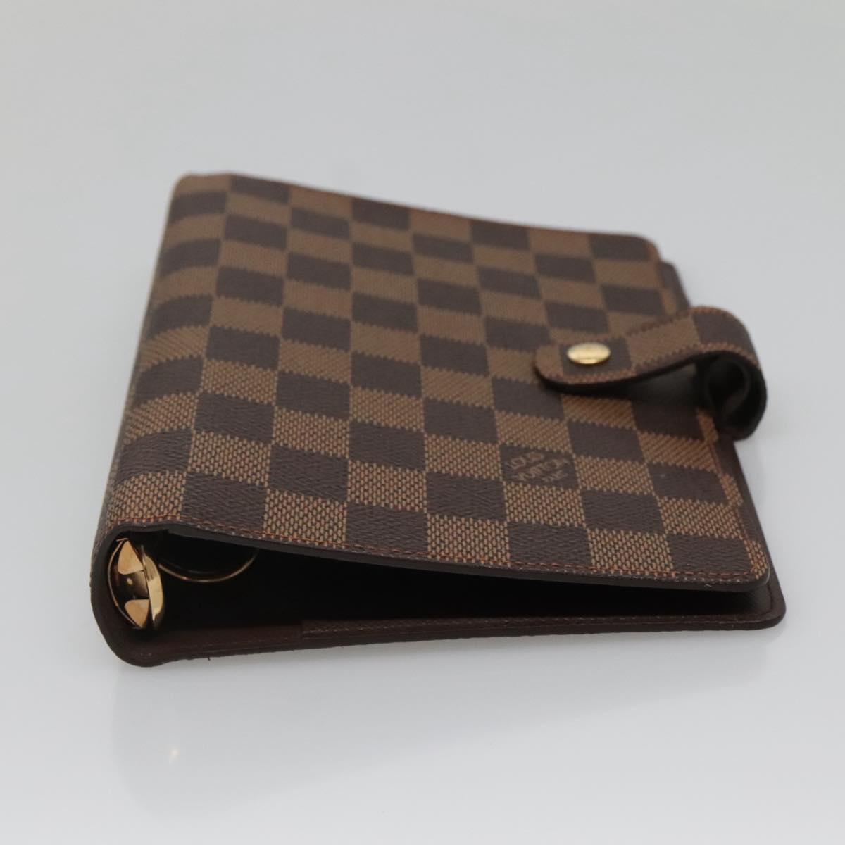 LOUIS VUITTON Damier Ebene Agenda MM Day Planner Cover R20240 LV Auth gh701