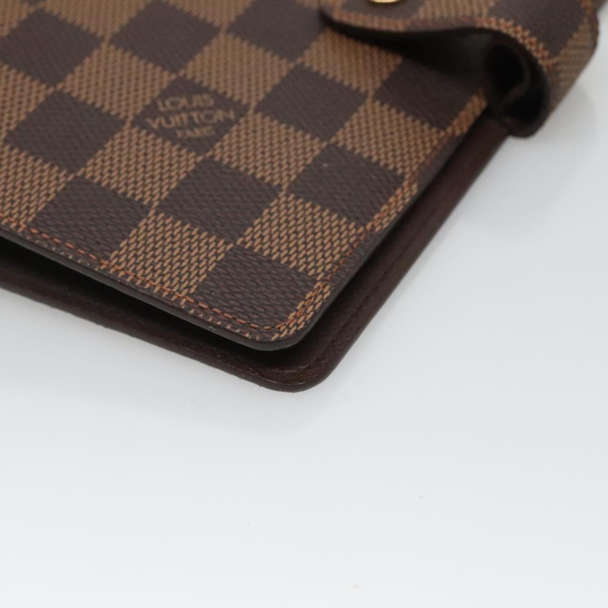 LOUIS VUITTON Damier Ebene Agenda MM Day Planner Cover R20240 LV Auth gh701