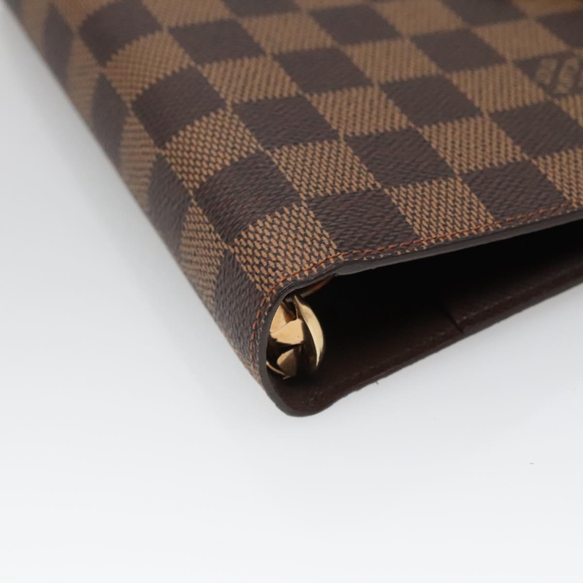 LOUIS VUITTON Damier Ebene Agenda MM Day Planner Cover R20240 LV Auth gh701