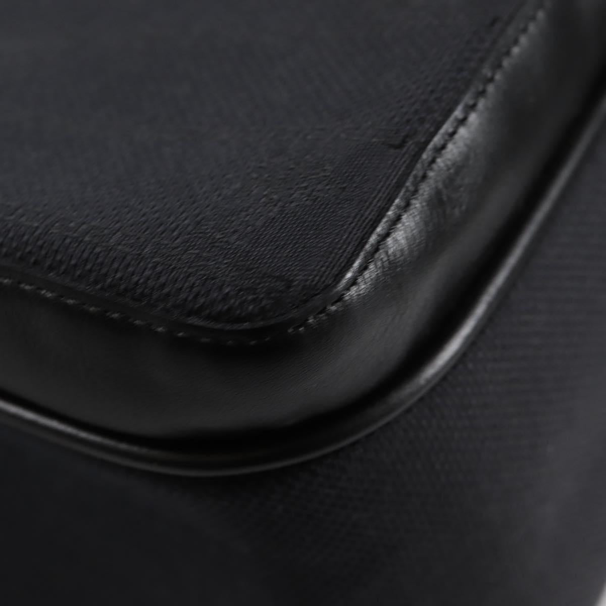 Gianni Versace Shoulder Bag Canvas Black Silver Auth gh707