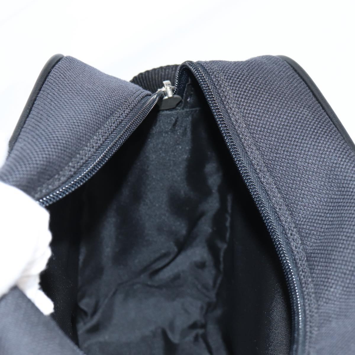 Gianni Versace Shoulder Bag Canvas Black Silver Auth gh707