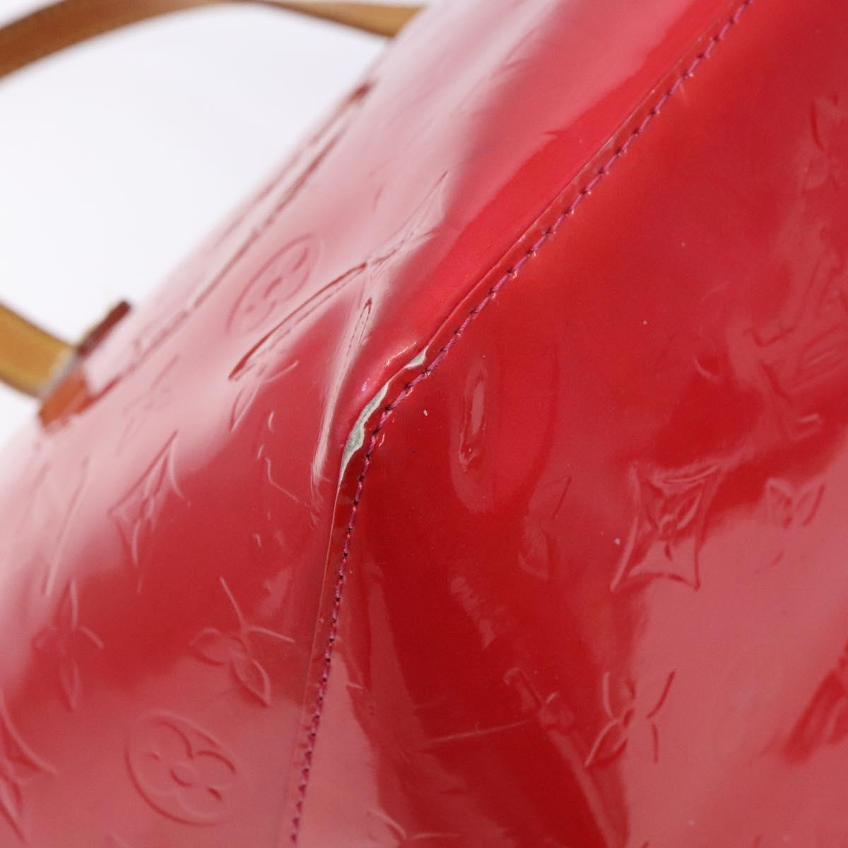 LOUIS VUITTON Monogram Vernis Bellevue PM Hand Bag Rose Pop M93669 Auth gh731