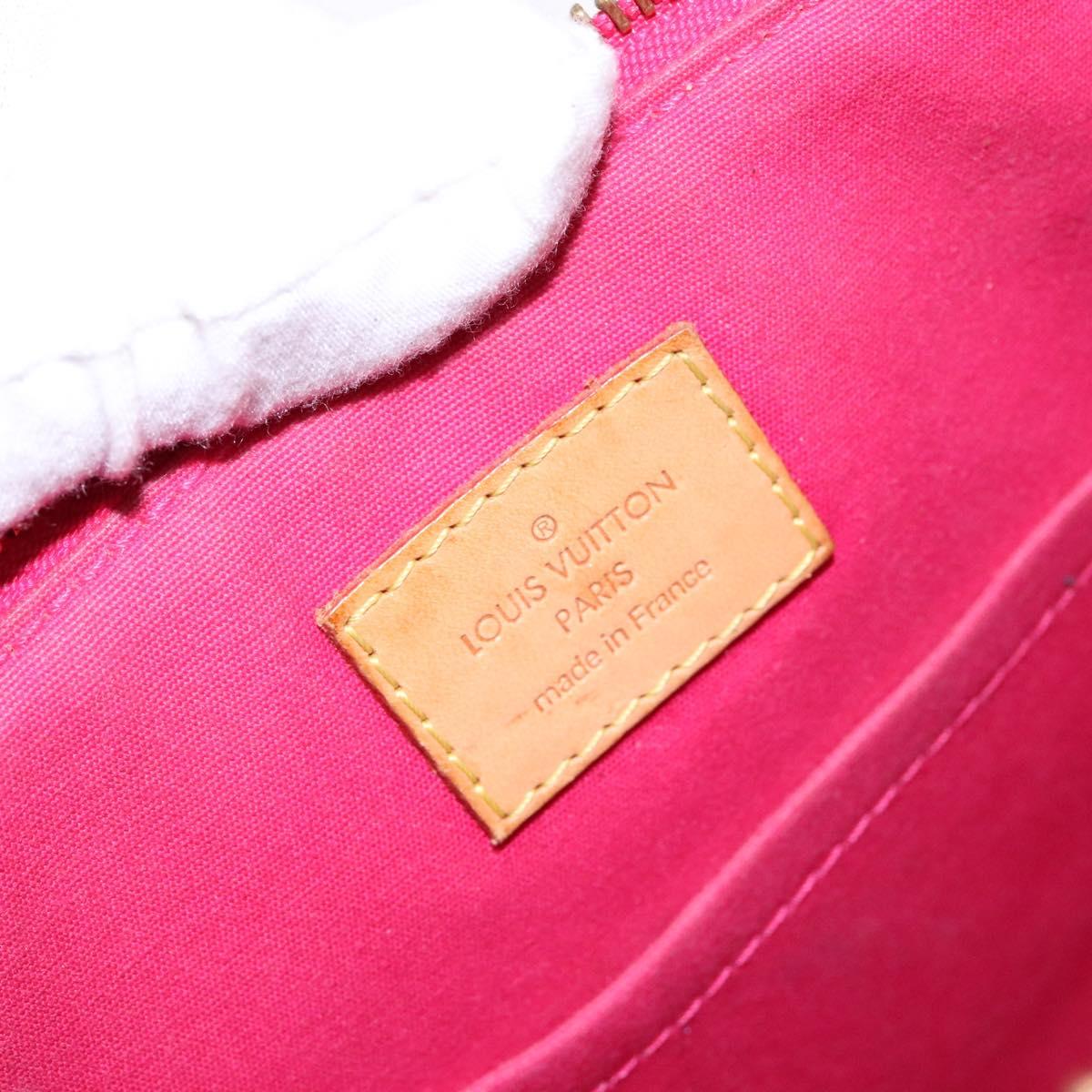 LOUIS VUITTON Monogram Vernis Bellevue PM Hand Bag Rose Pop M93669 Auth gh731