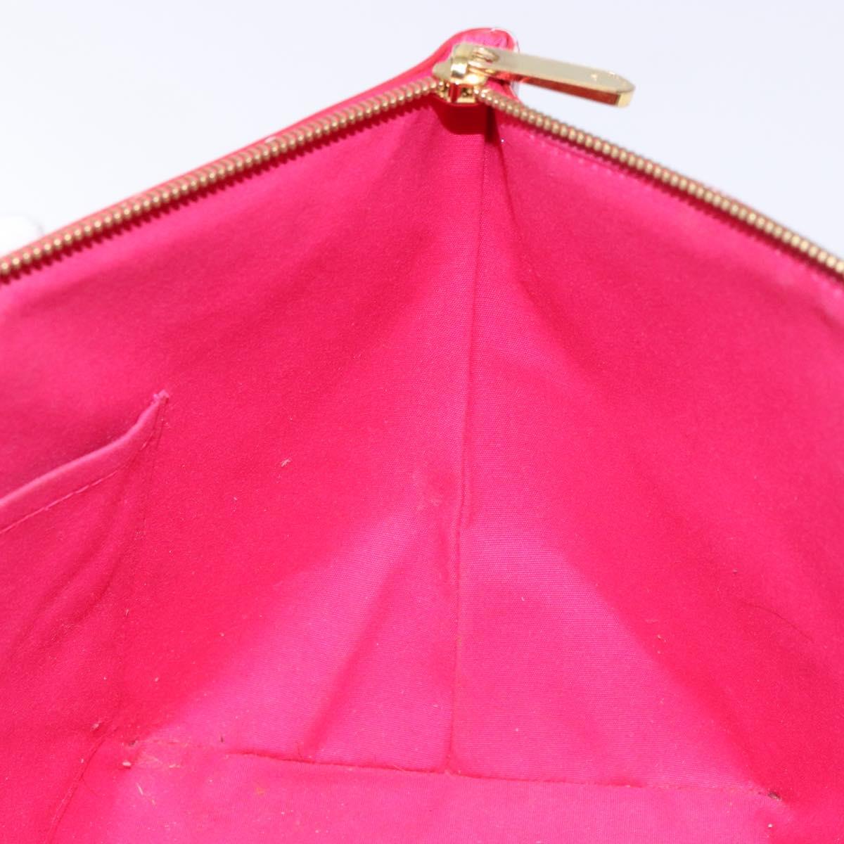 LOUIS VUITTON Monogram Vernis Bellevue PM Hand Bag Rose Pop M93669 Auth gh731