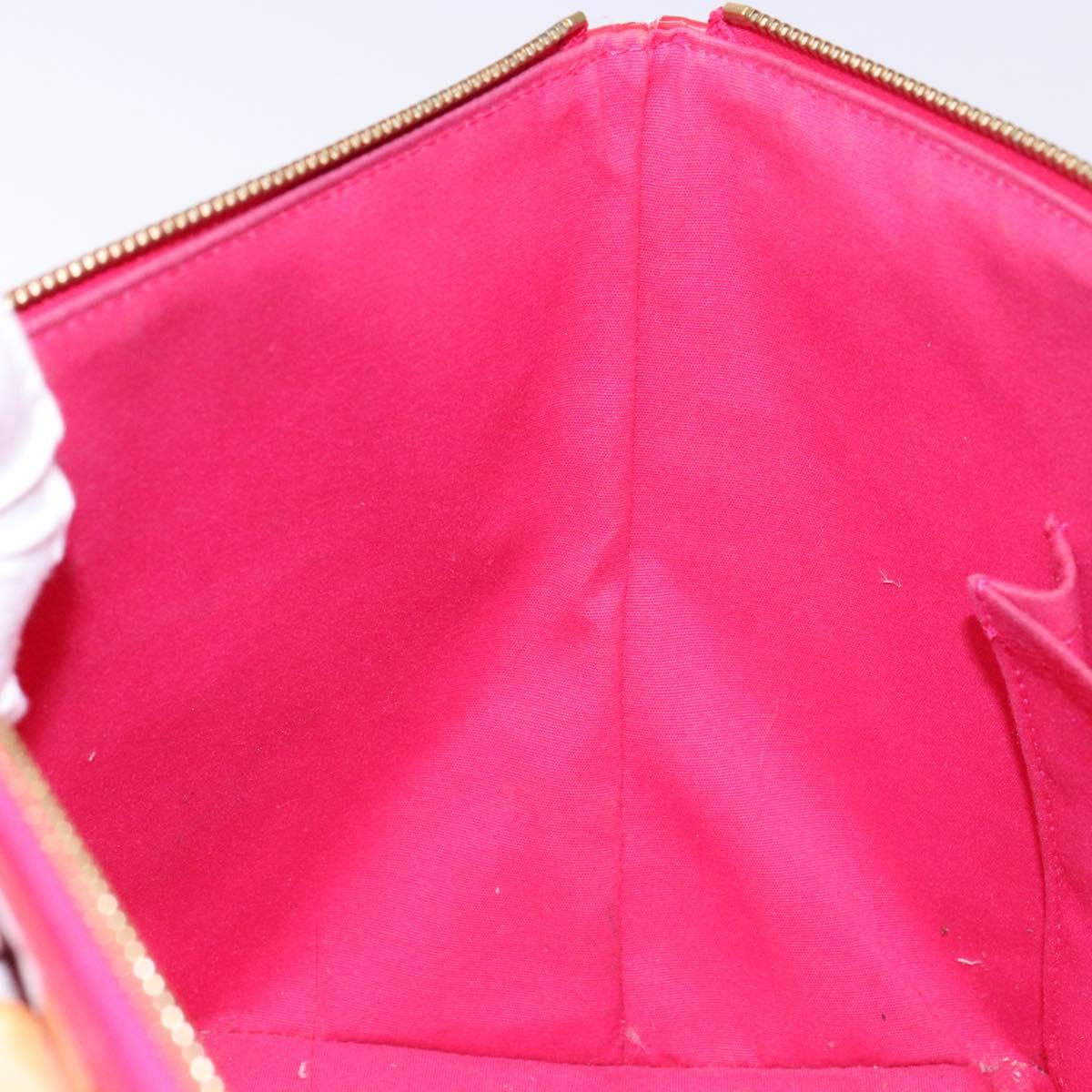 LOUIS VUITTON Monogram Vernis Bellevue PM Hand Bag Rose Pop M93669 Auth gh731