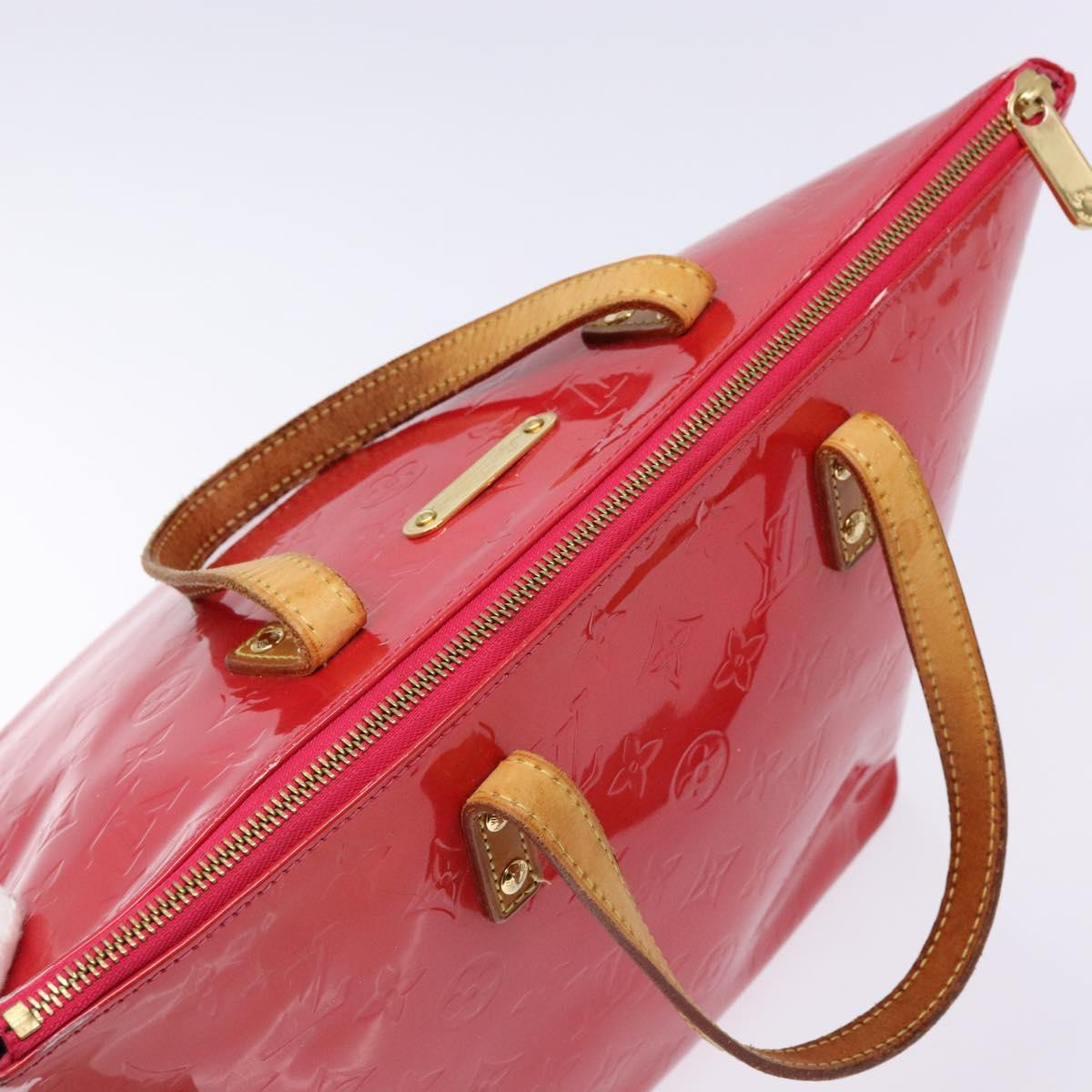 LOUIS VUITTON Monogram Vernis Bellevue PM Hand Bag Rose Pop M93669 Auth gh731
