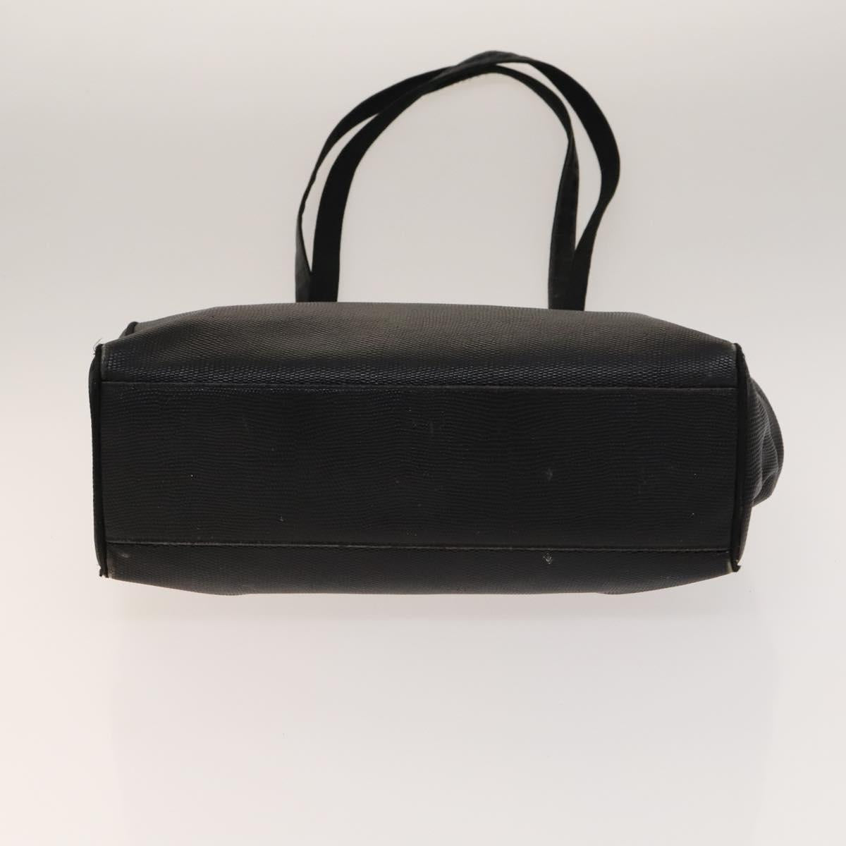 Salvatore Ferragamo Tote Bag Leather 2Set Black Auth gh736