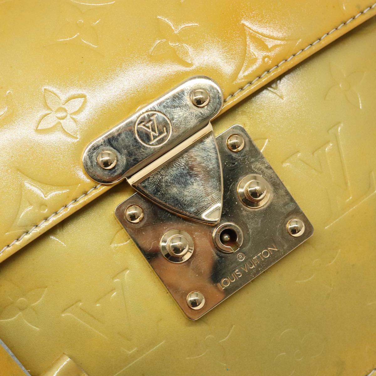 LOUIS VUITTON Monogram Vernis Spring Street Hand Bag Gris M91029 LV Auth gh743