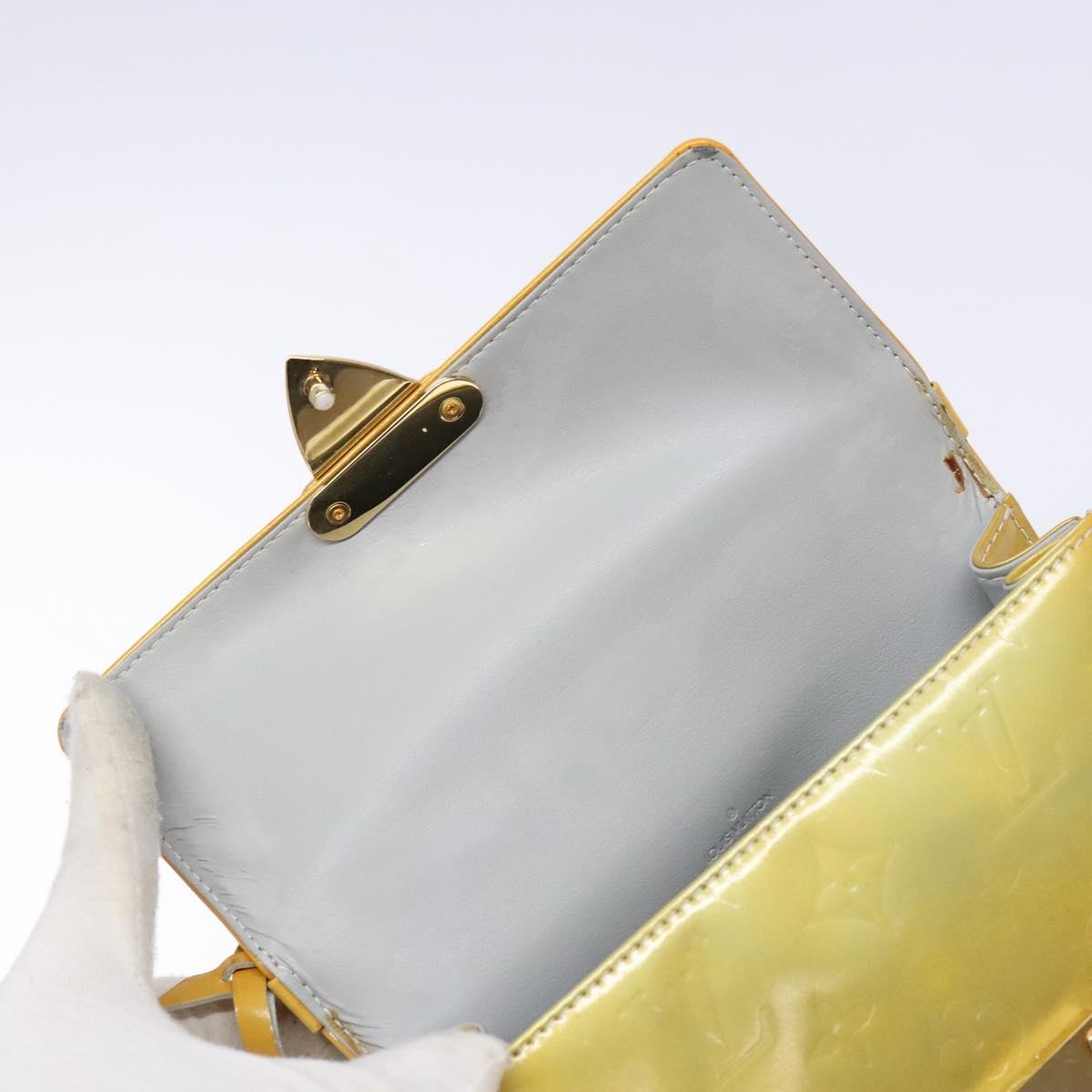 LOUIS VUITTON Monogram Vernis Spring Street Hand Bag Gris M91029 LV Auth gh743