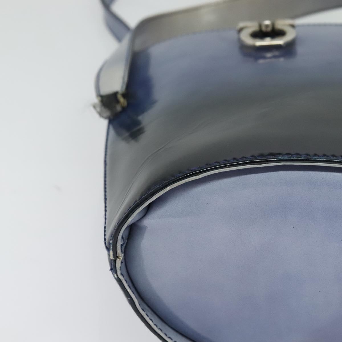 Salvatore Ferragamo Gancini Tote Bag Leather 2way Purple Silver Auth gh748