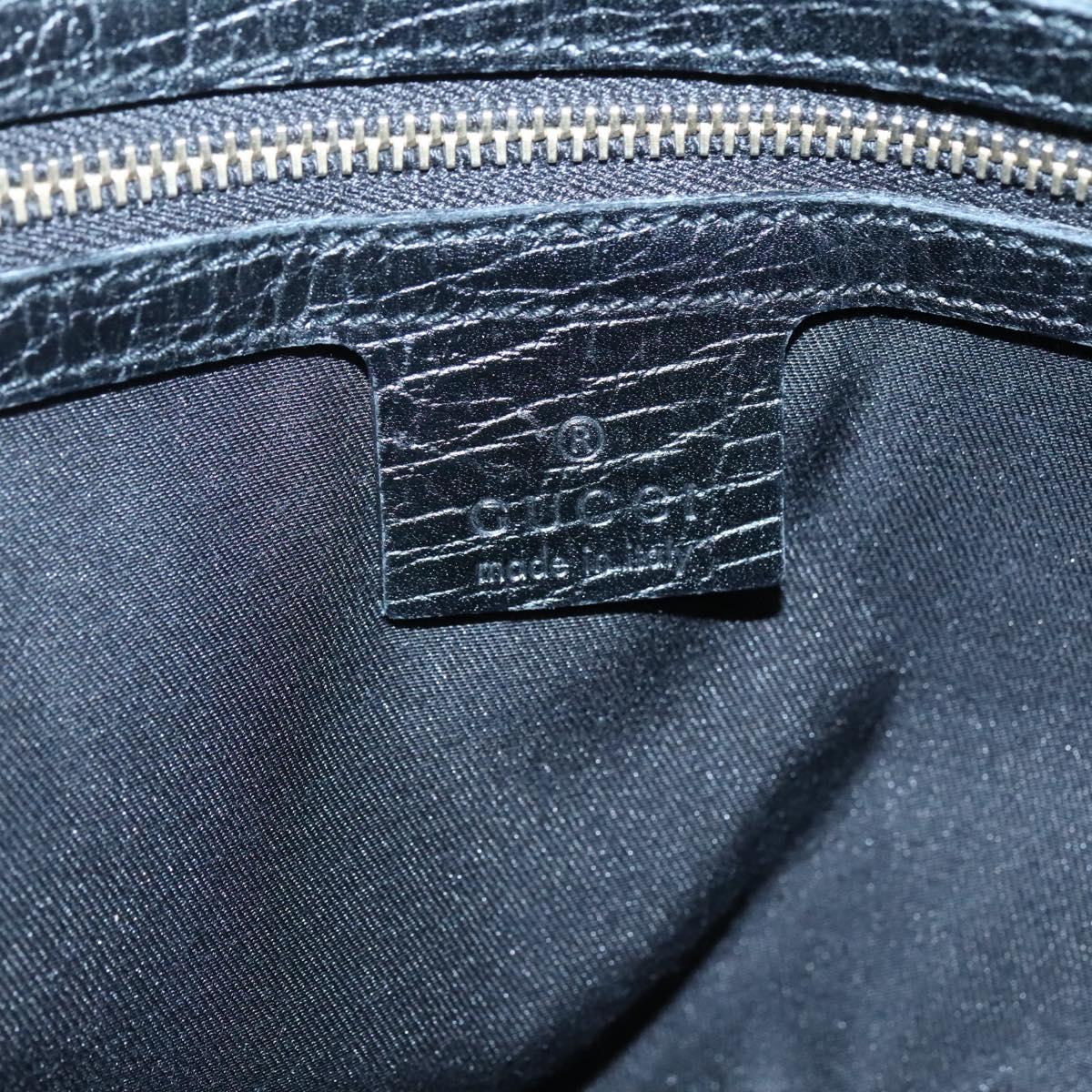GUCCI GG Canvas Sherry Line Tote Bag Black Gold 137396 Auth gh751