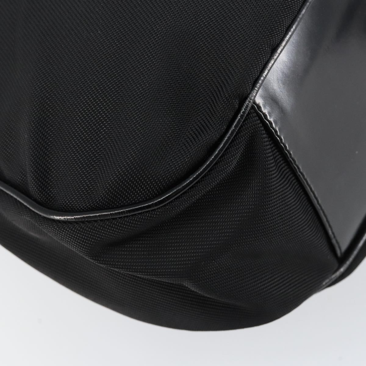 GUCCI Bamboo Hand Bag Nylon 2way Black Silver 001 2404 1577 Auth gh771