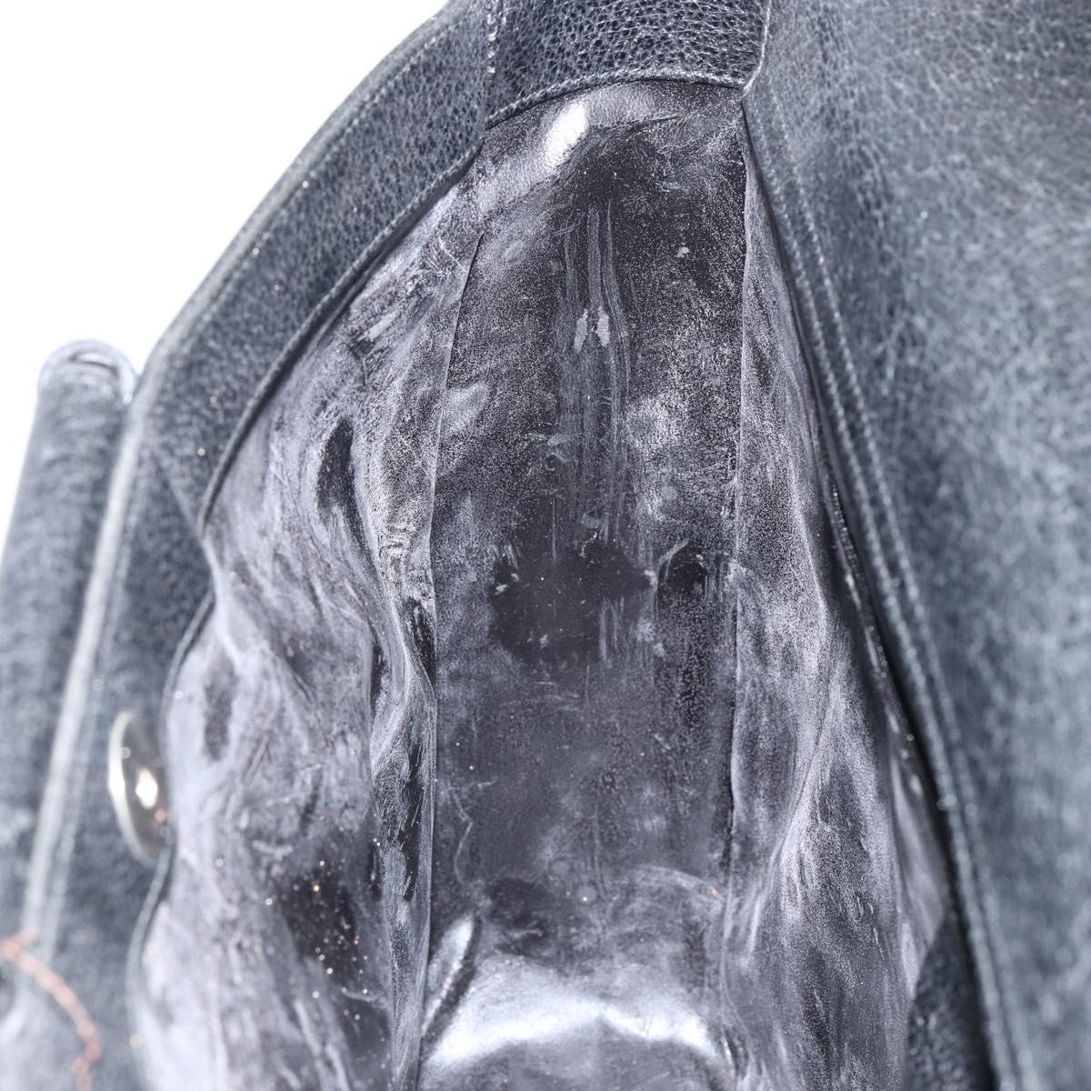 GUCCI Hand Bag Leather Black 002 3754 0459 Auth gh785