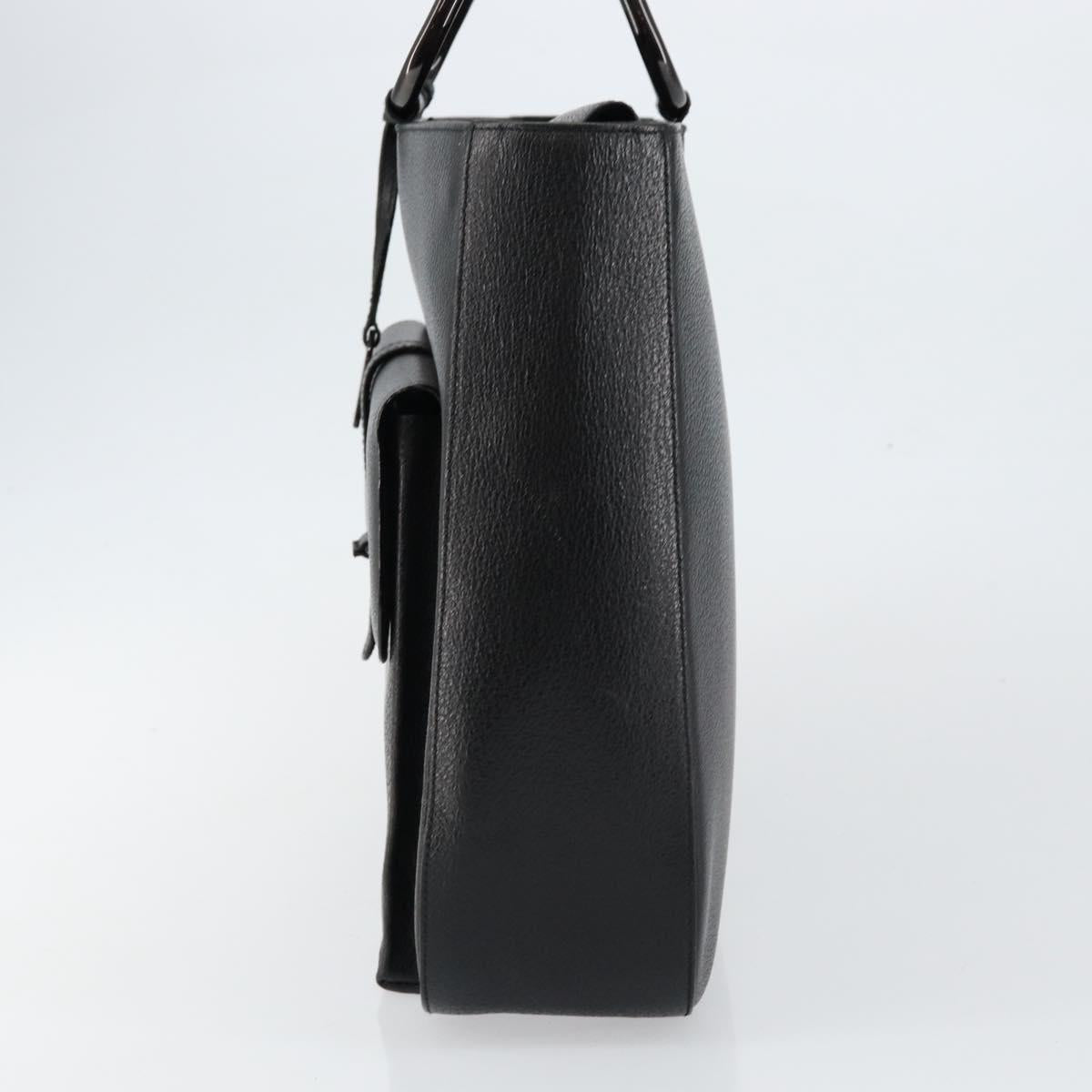 GUCCI Hand Bag Leather Black 002 3754 0459 Auth gh785