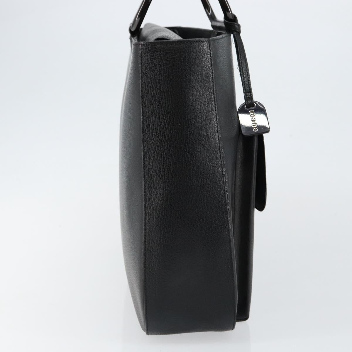 GUCCI Hand Bag Leather Black 002 3754 0459 Auth gh785