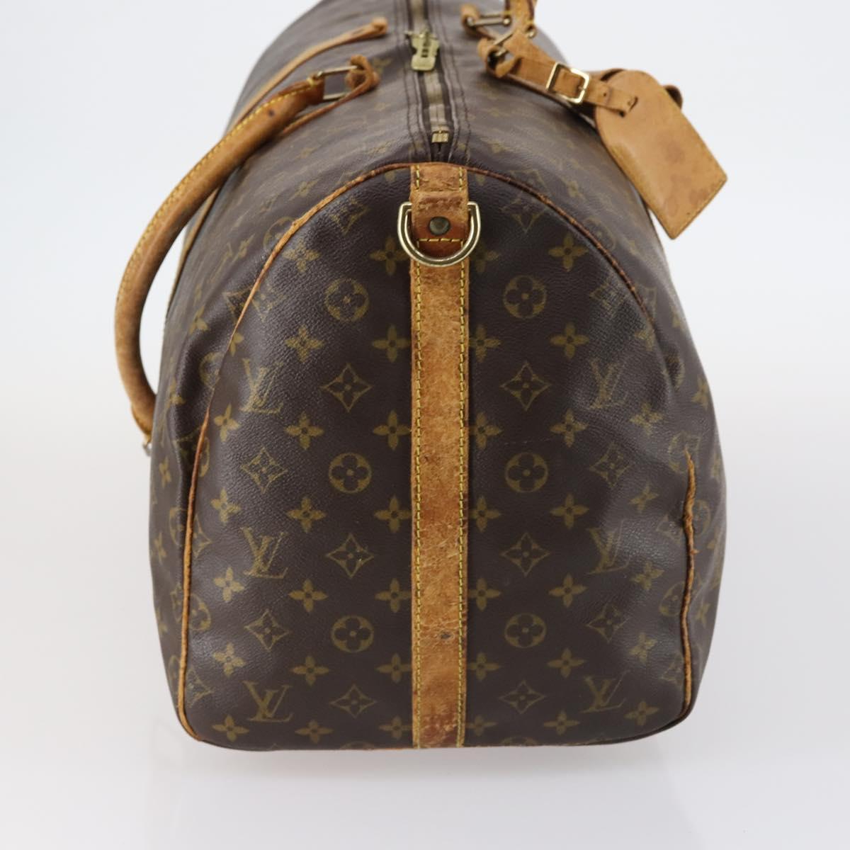 LOUIS VUITTON Monogram Keepall Bandouliere 55 Boston Bag M41414 LV Auth gh792
