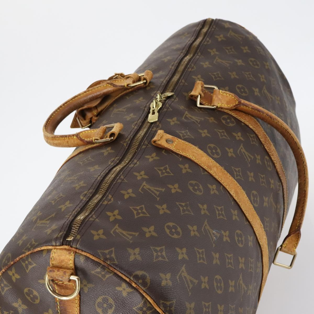 LOUIS VUITTON Monogram Keepall Bandouliere 55 Boston Bag M41414 LV Auth gh792