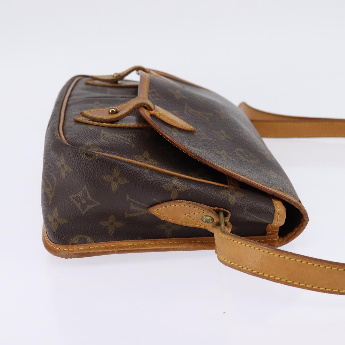 LOUIS VUITTON Monogram Gibeciere PM Shoulder Bag M42248 LV Auth gh796