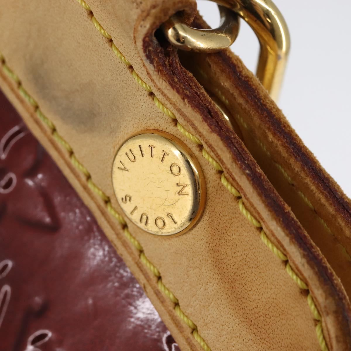 LOUIS VUITTON Vernis Blair MM Hand Bag 2way Rouge Favist M91690 LV Auth gh797