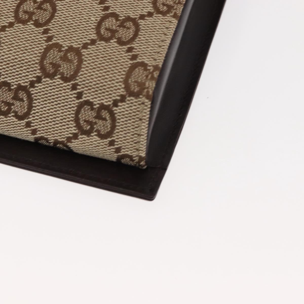 GUCCI GG Canvas Shoulder Bag Beige Gold 106692 Auth gh802