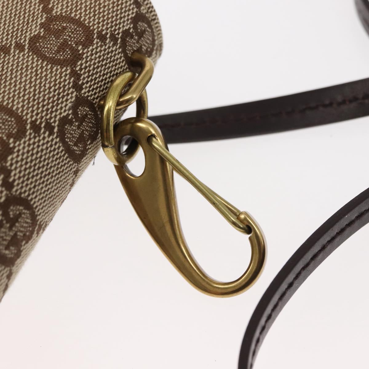 GUCCI GG Canvas Shoulder Bag Beige Gold 106692 Auth gh802
