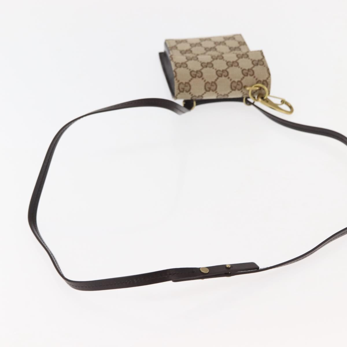 GUCCI GG Canvas Shoulder Bag Beige Gold 106692 Auth gh802