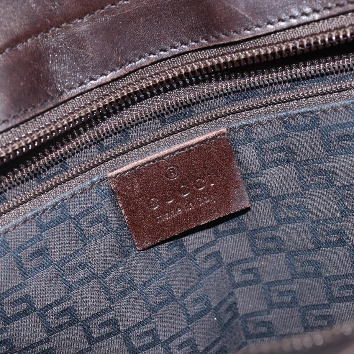 GUCCI Web Sherry Line Tote Bag Suede Leather Brown Red Green 33890 Auth gh807